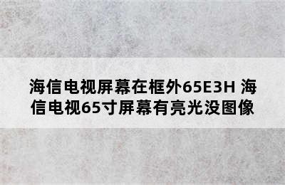 海信电视屏幕在框外65E3H 海信电视65寸屏幕有亮光没图像